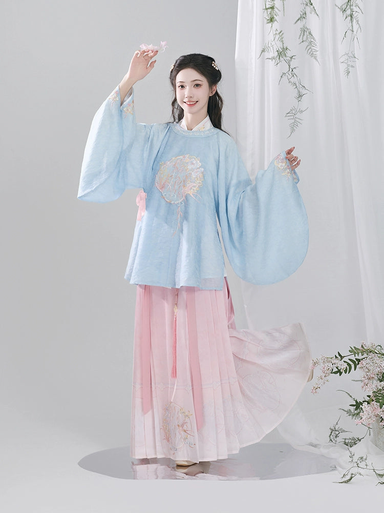 Hanshang Hualian Ming Modern Hanfu Jacket Skirt