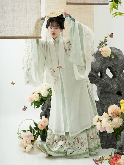 LOOKBOOK SERIES Ming Hairpin Flowers Hanfu Set