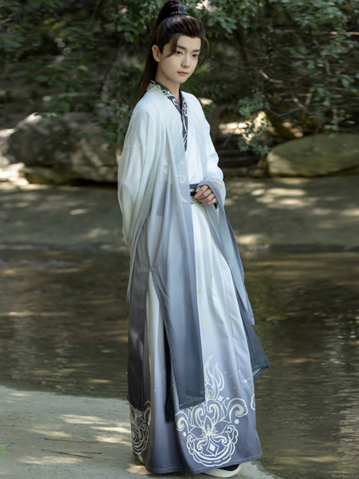 Wei And Jin Dynasty Improved Ancient Costume Unisex Men Hanfu