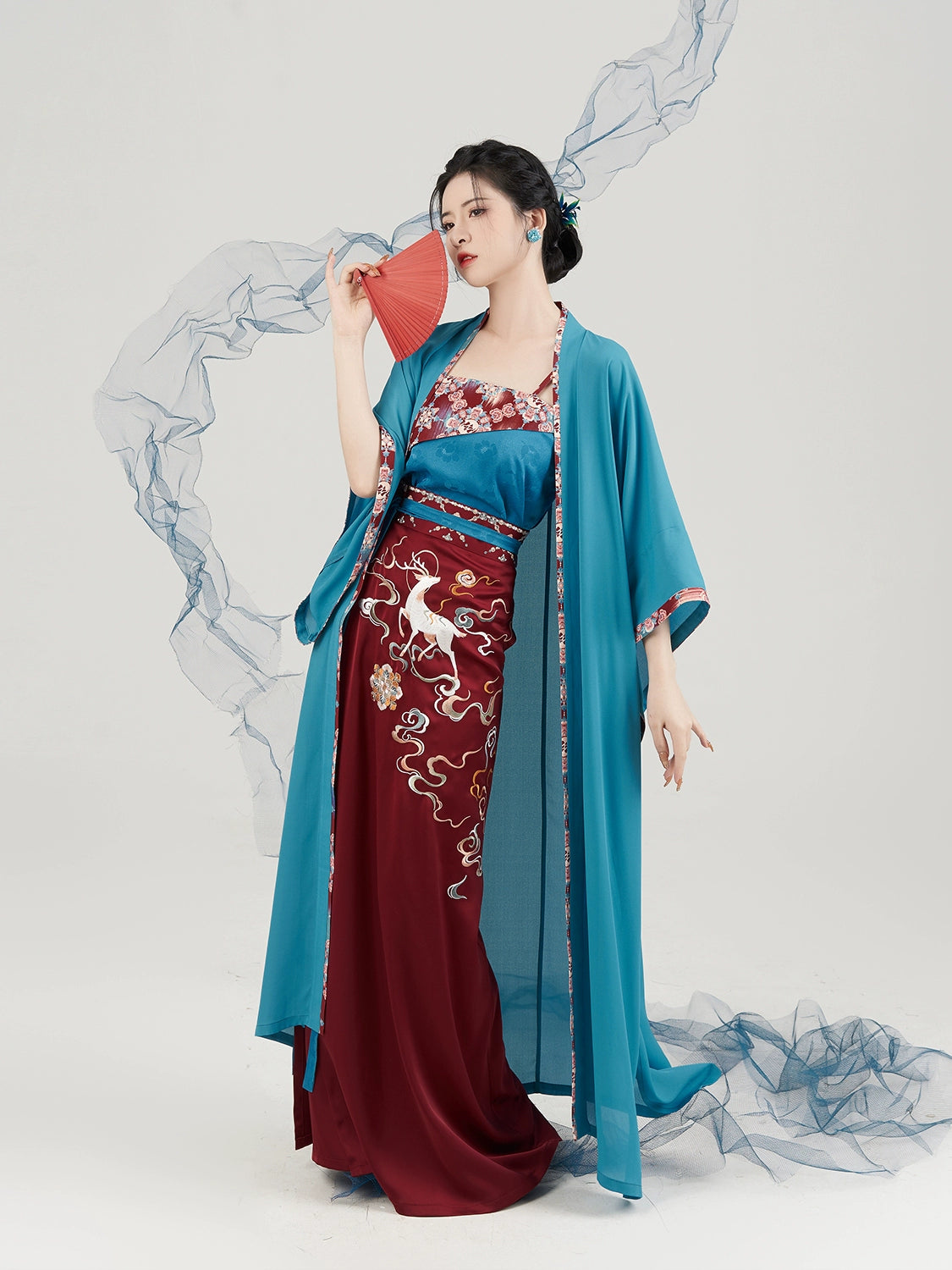 Lookbook Series Weaving Song Dynasty Hanfu Jacquard Satin Swirl Skirt