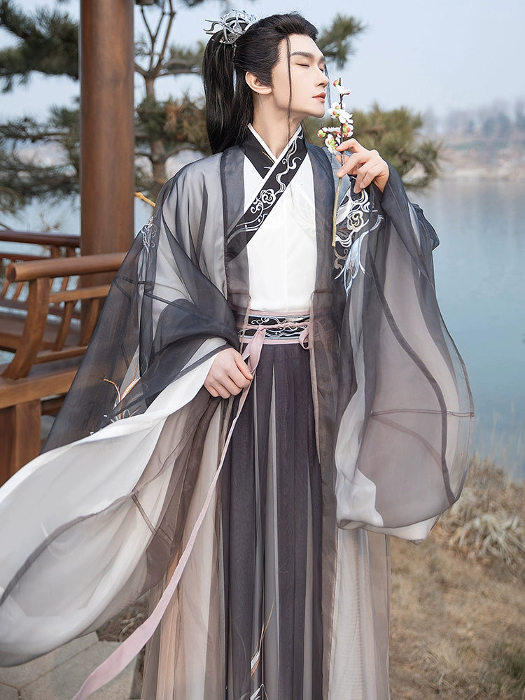 Wei Jin Dynasties Men Waist-length Hanfu