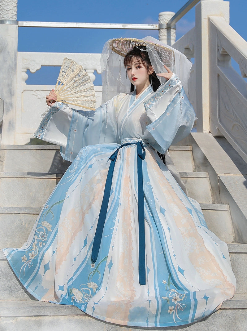 LOOKBOOK SERIES Wei Jin Dynasty Red Blue Hanfu