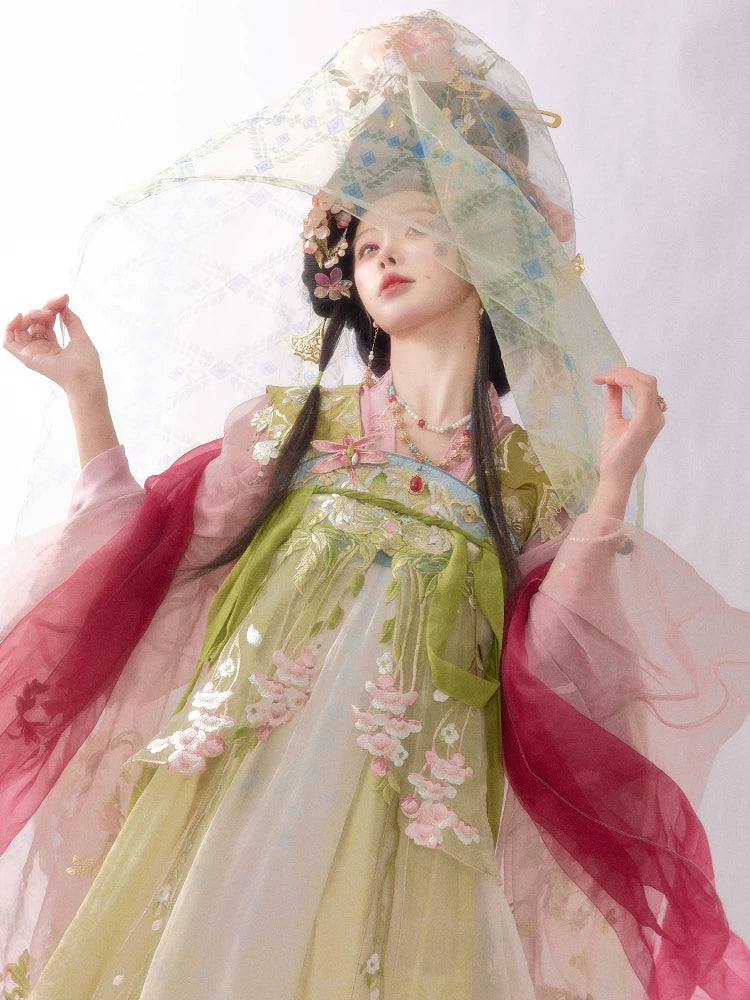 Cloud-Kissing Nature Series Spring Begonia Tang Hanfu