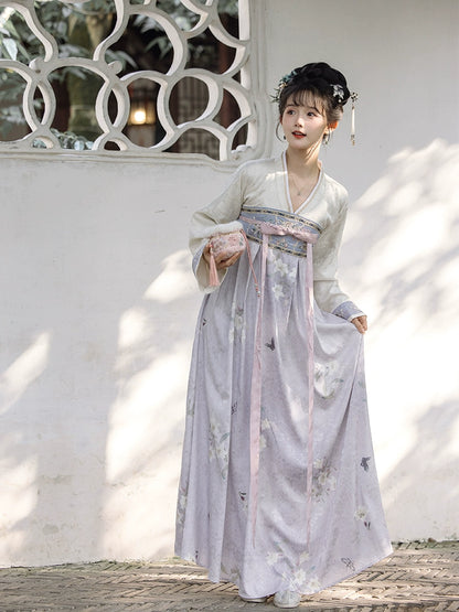 Mountain-View Qiao Series New Chinese Hanfu Snow lily