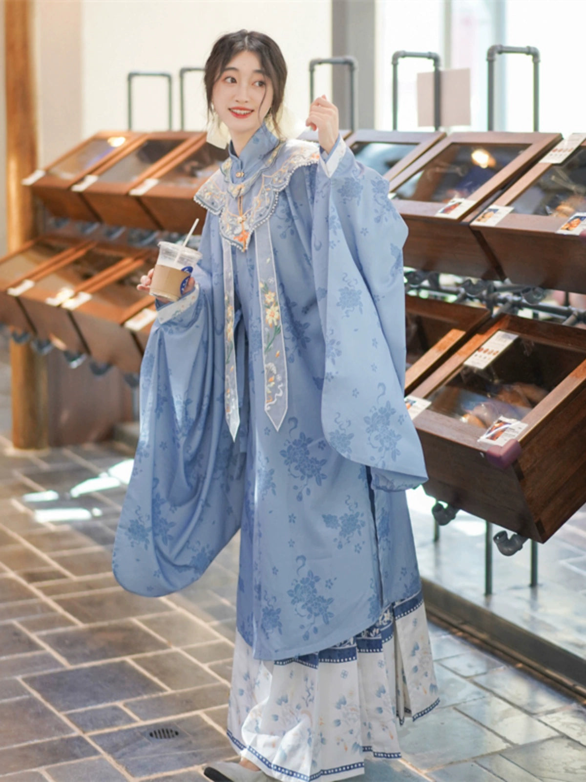 LOOKBOOK SERIES Ming Dynasty Beige Blue Hanfu