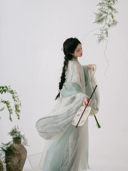 Lookbook Series Summer Autumn Hanfu Green Hill