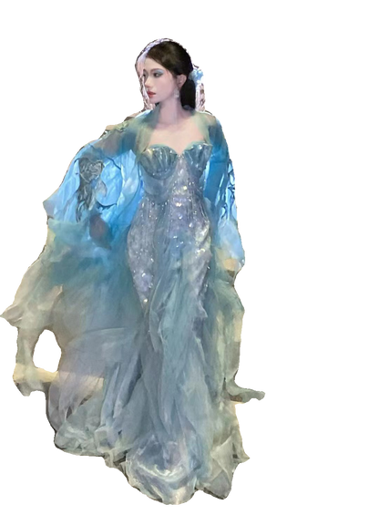 Oriental Aesthetics Series Blue Mermaid Dancing Hanfu Dress