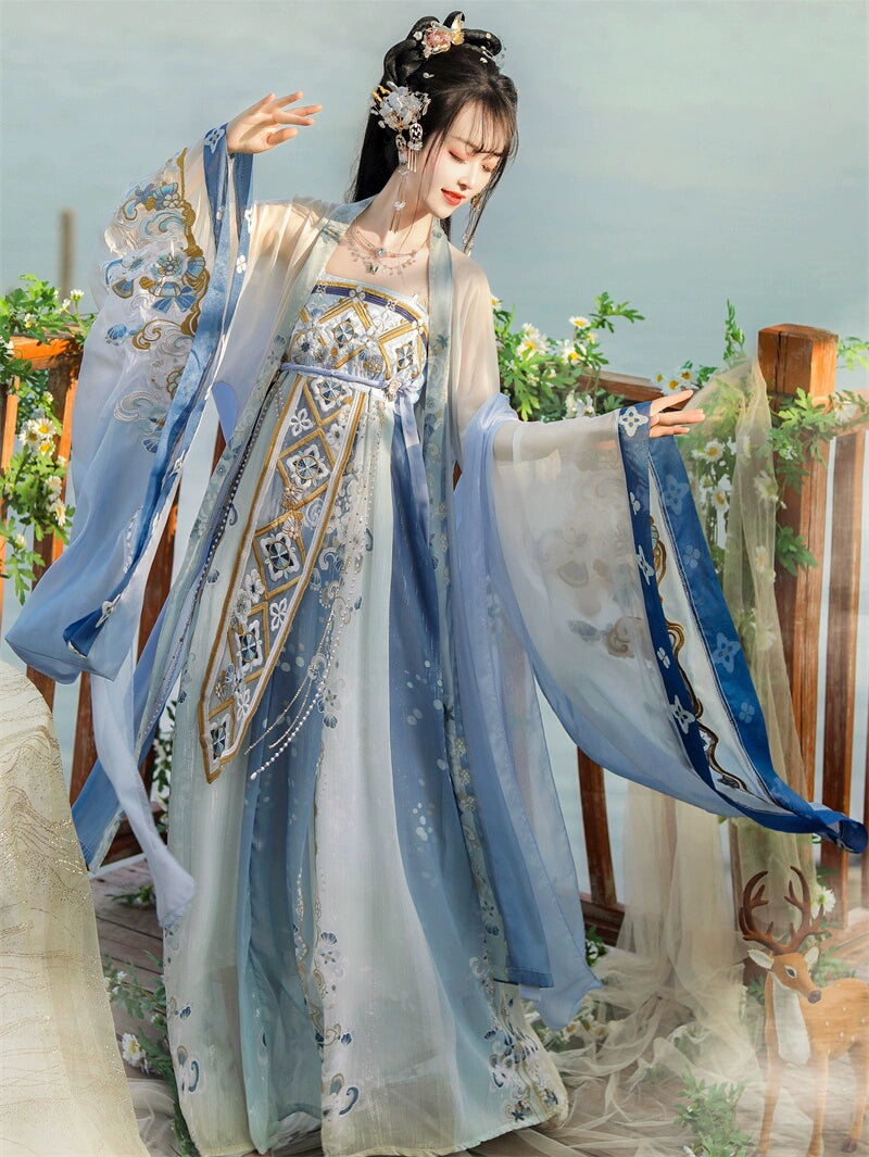 Lookbook Series Sea Star Tang Dynasty Myrobalan Hanfu Skirt – Hanfu Shop