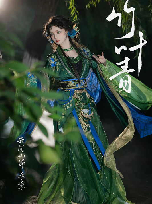Cloud-Kissing Nature Series Viridbamboo Han Hanfu