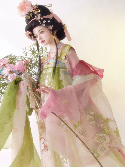 Cloud-Kissing Nature Series Spring Begonia Tang Hanfu