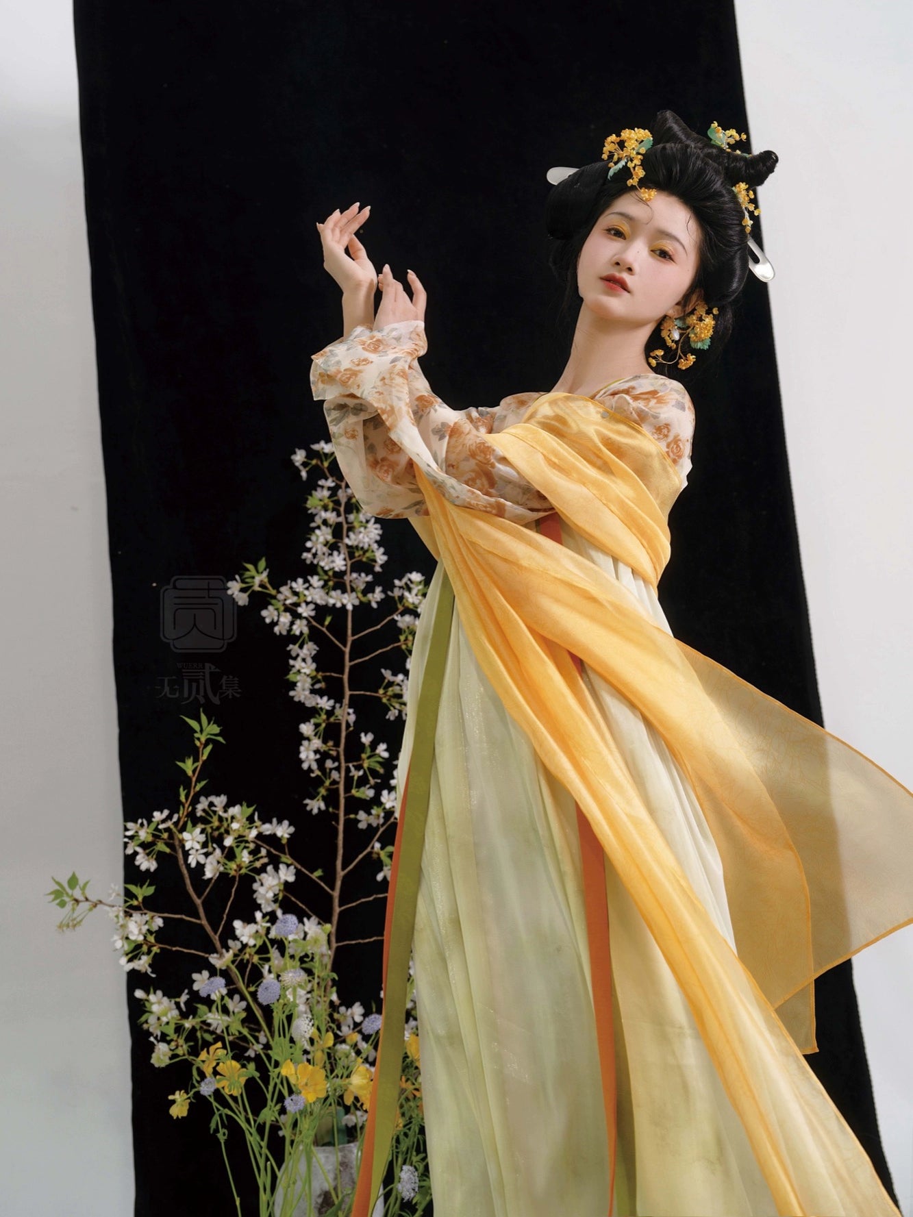 Lookbook Series Amber Flower Autumn Tang Hanfu