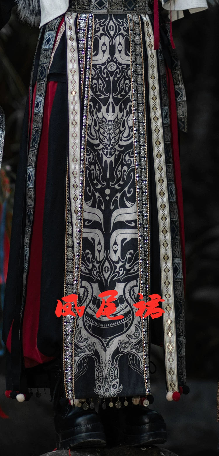 Flower Poetry Blazing Heat Men Unisex Hanfu