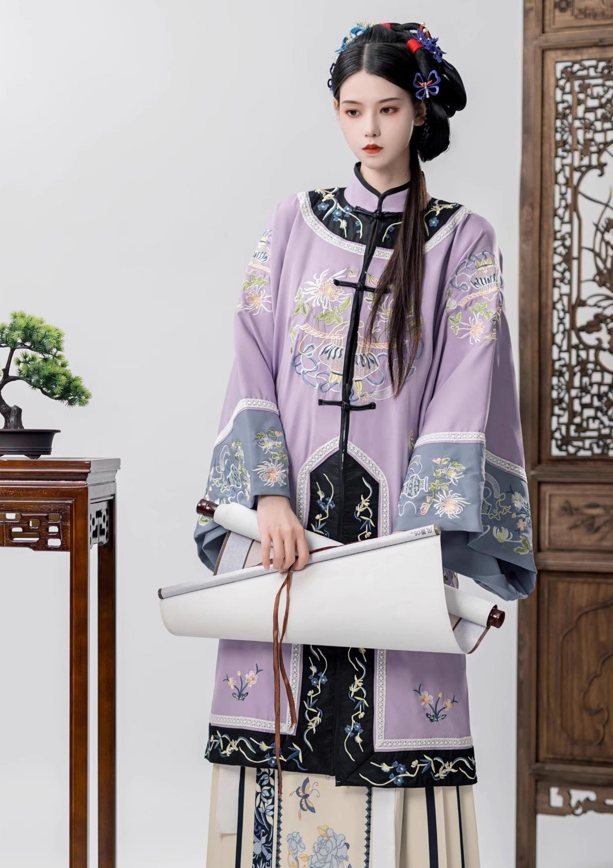 Qing Dynasty Traditional Hanfu Qipao Cheongsam Dress Skirt, gifts for women 2024