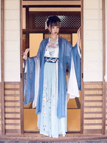 Shan Shui Zhi Le : Stream-Sound Skirt-Large Sleeve Shirt