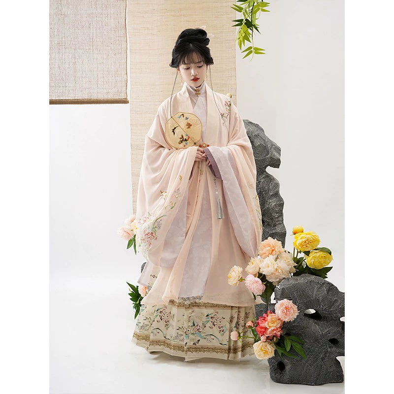 LOOKBOOK SERIES Ming Hairpin Flowers Hanfu Set