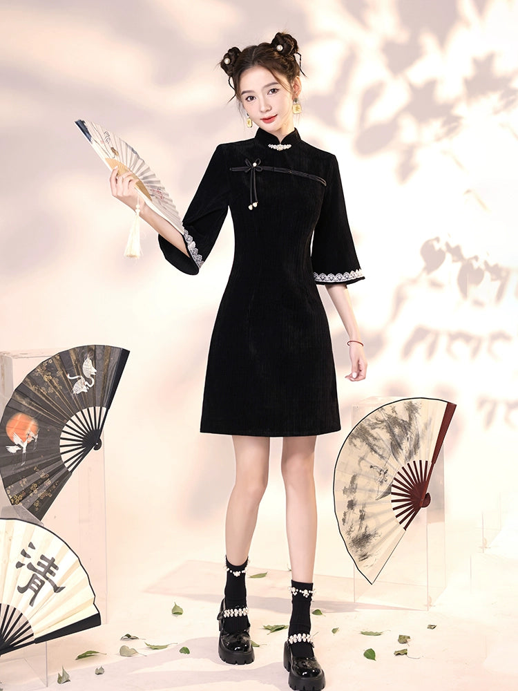 New Chinese Style Cheongsam Qipao Girlish Dressy Casual 9