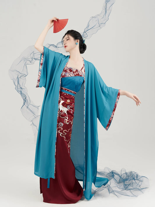 Lookbook Series Weaving Song Dynasty Hanfu Jacquard Satin Swirl Skirt