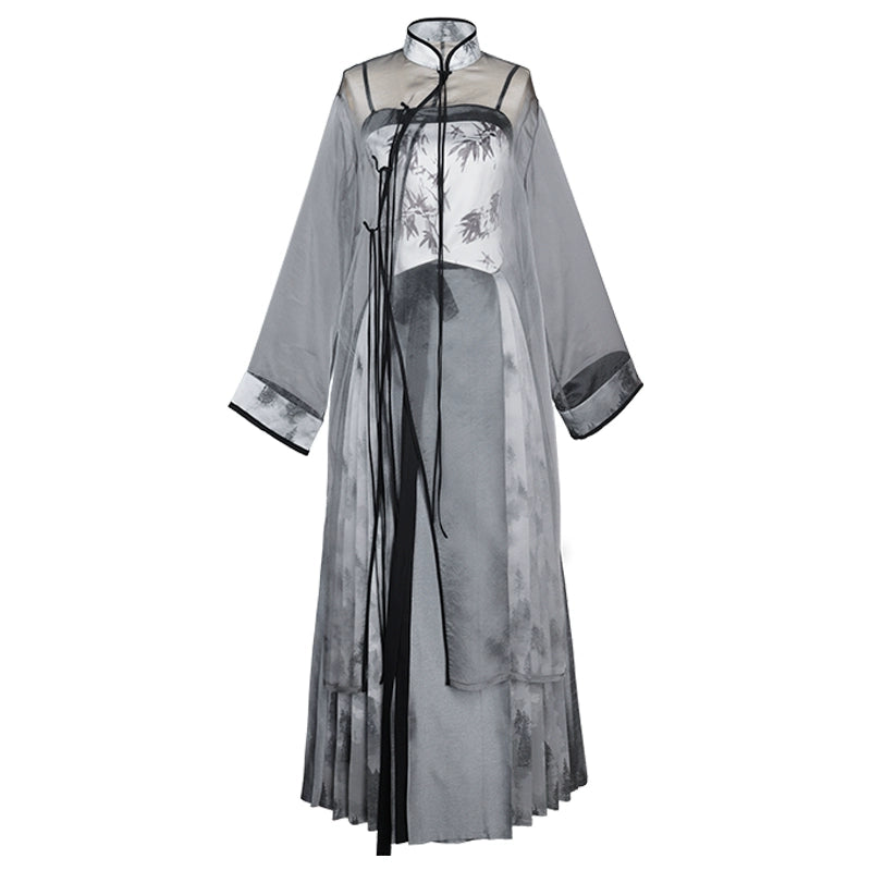 Dreams Pine Smoke New Chinese Style Horse Face Skirt Suit