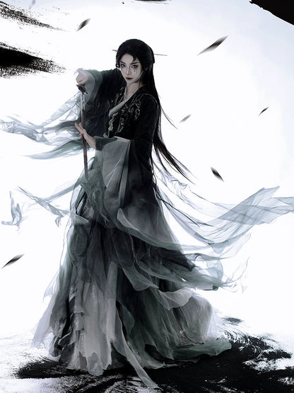 Wuxia Chic Series Ink Mist Gown