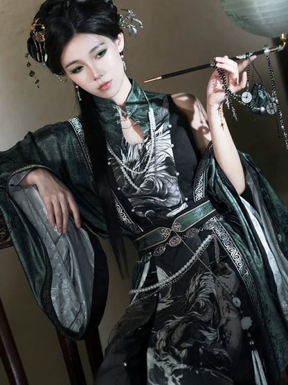 Lookbook Series Flower Poetry Hanfu Qipao Pants Style