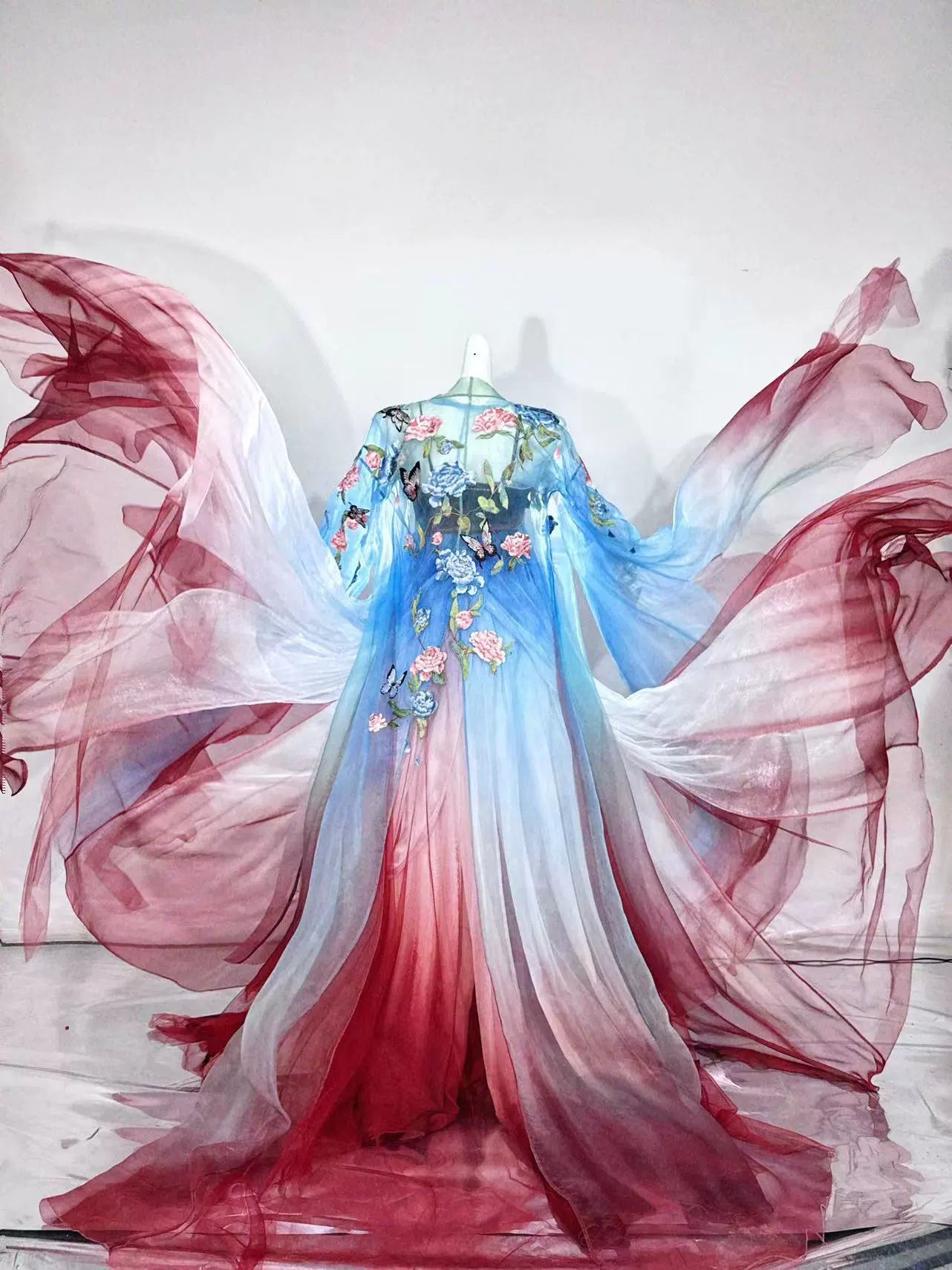 Oriental Aesthetics Series Peony Flowers Dancing Hanfu Dress