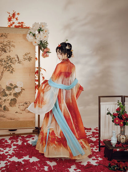 Lookbook Series Tang Hanfu 2025 Red-Dyed Cuckoo'S Hoof