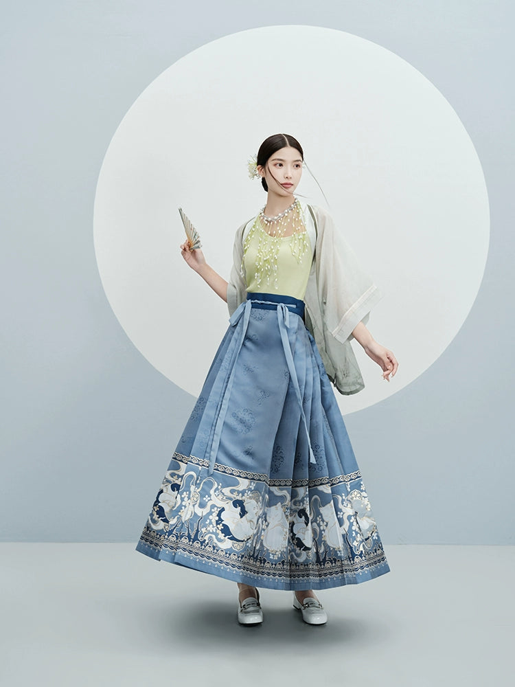 Huajian Linu : Floral Bandit-Mamian Skirt