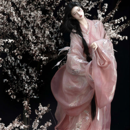 Haute Couture Series Woven Fabric Embroidered Hanfu Qing Huan Rubythornix Han