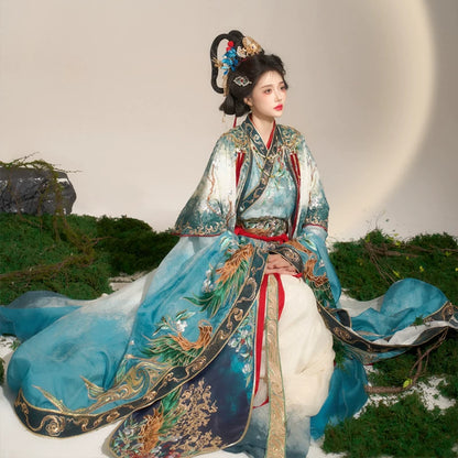 Ethereal Dreamscape Series Supreme Hanfu-Green Mountain Invitation