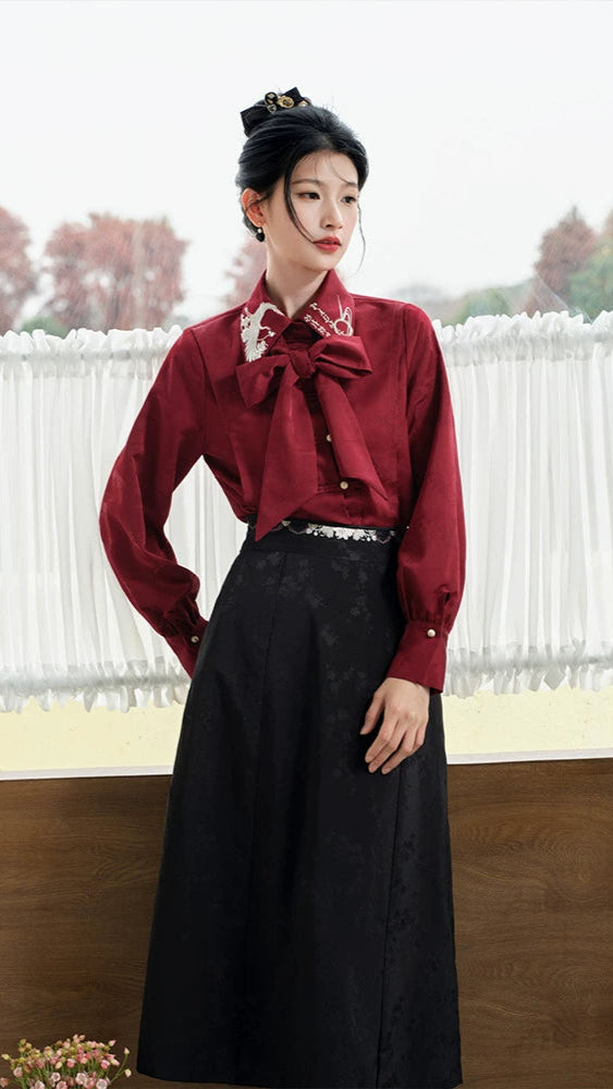 Shan Yuan Ye Hong Mei Se : Montyard Mume Rouge