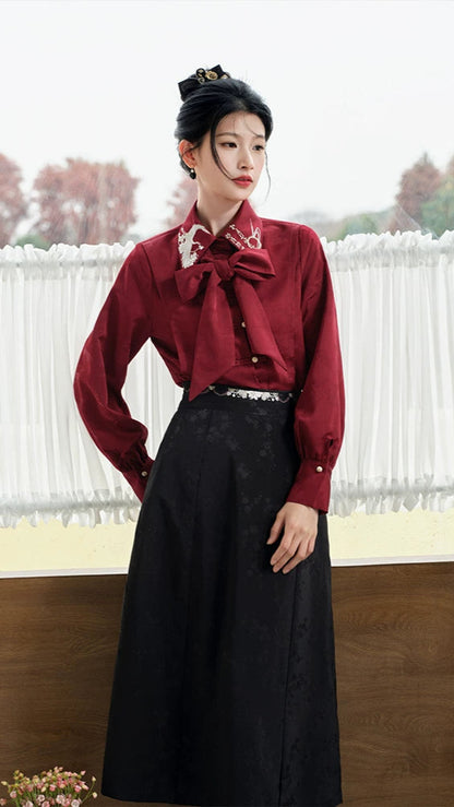 Shan Yuan Ye Hong Mei Se : Montyard Mume Rouge