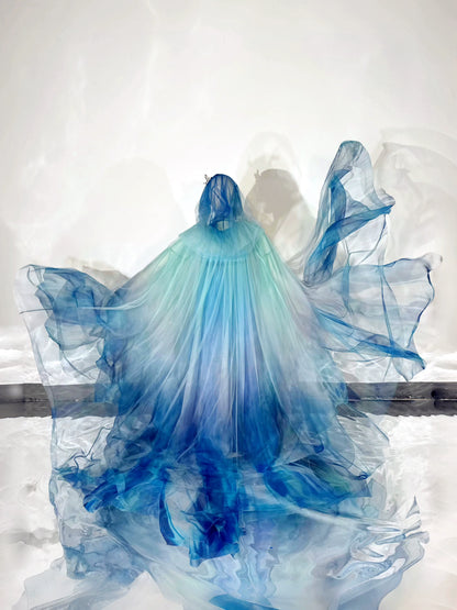 Oriental Aesthetics Series Blue Morpho Hanfu Dress