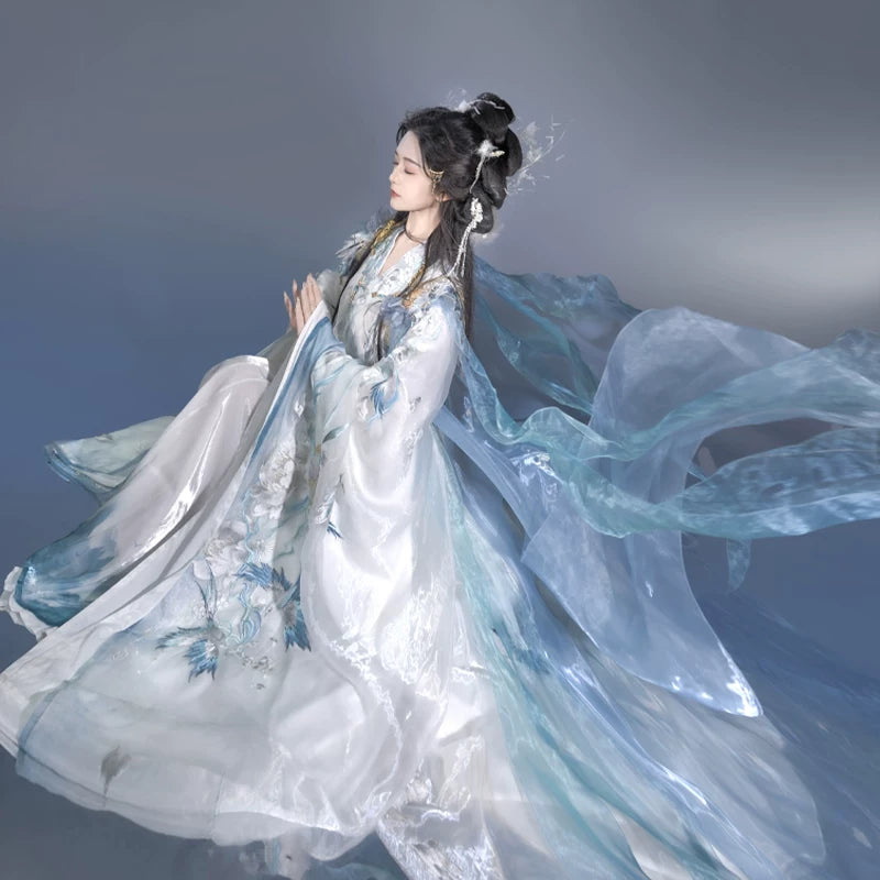Ethereal Dreamscape Series Supreme Hanfu-Porcelain Whispers