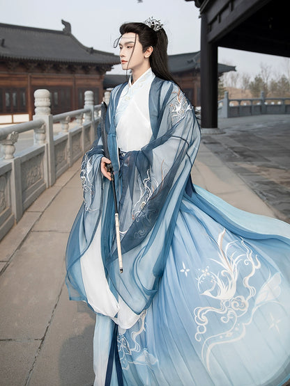 Wei Jin Dynasties Men Waist-length Hanfu