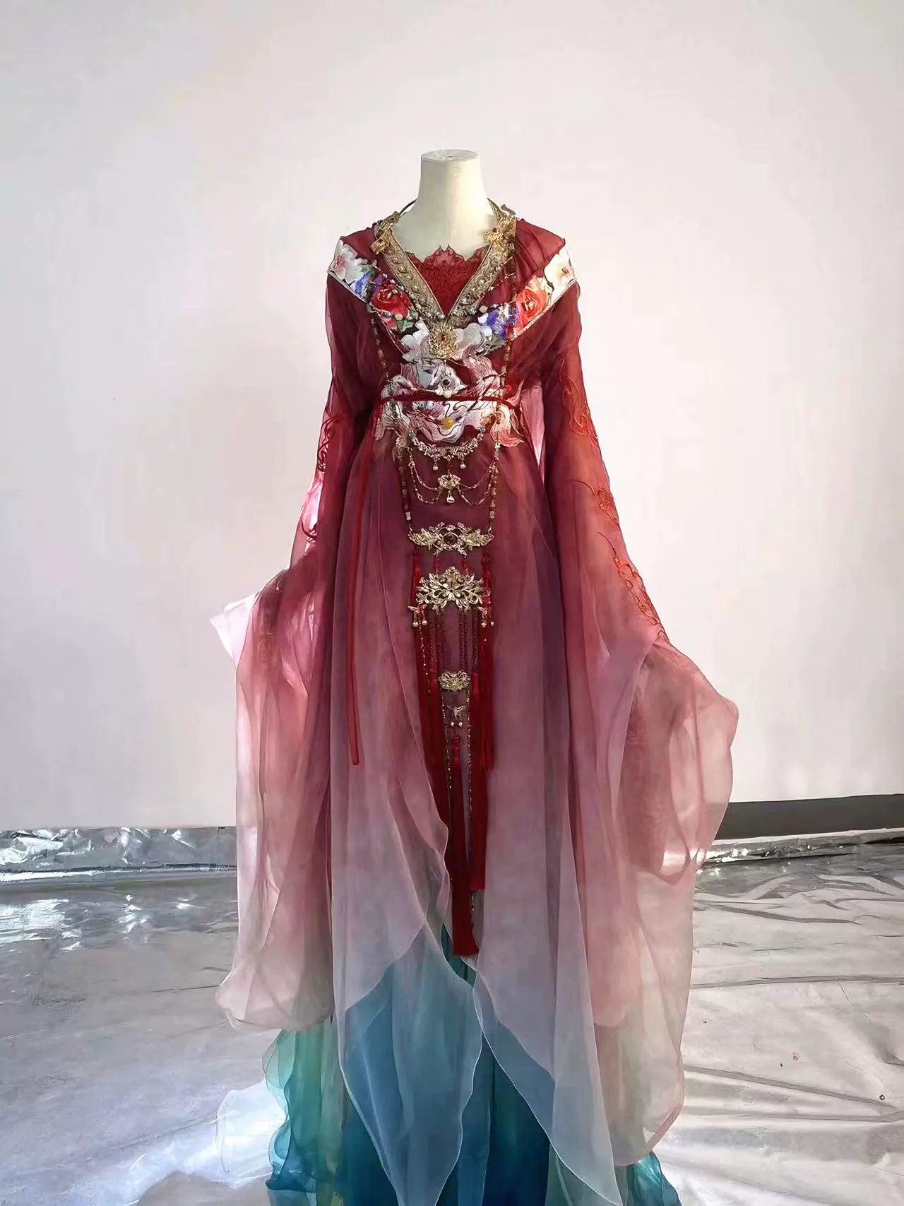 Oriental Aesthetics Series Praying Nine-Tailed Fox Dancing Hanfu Dress