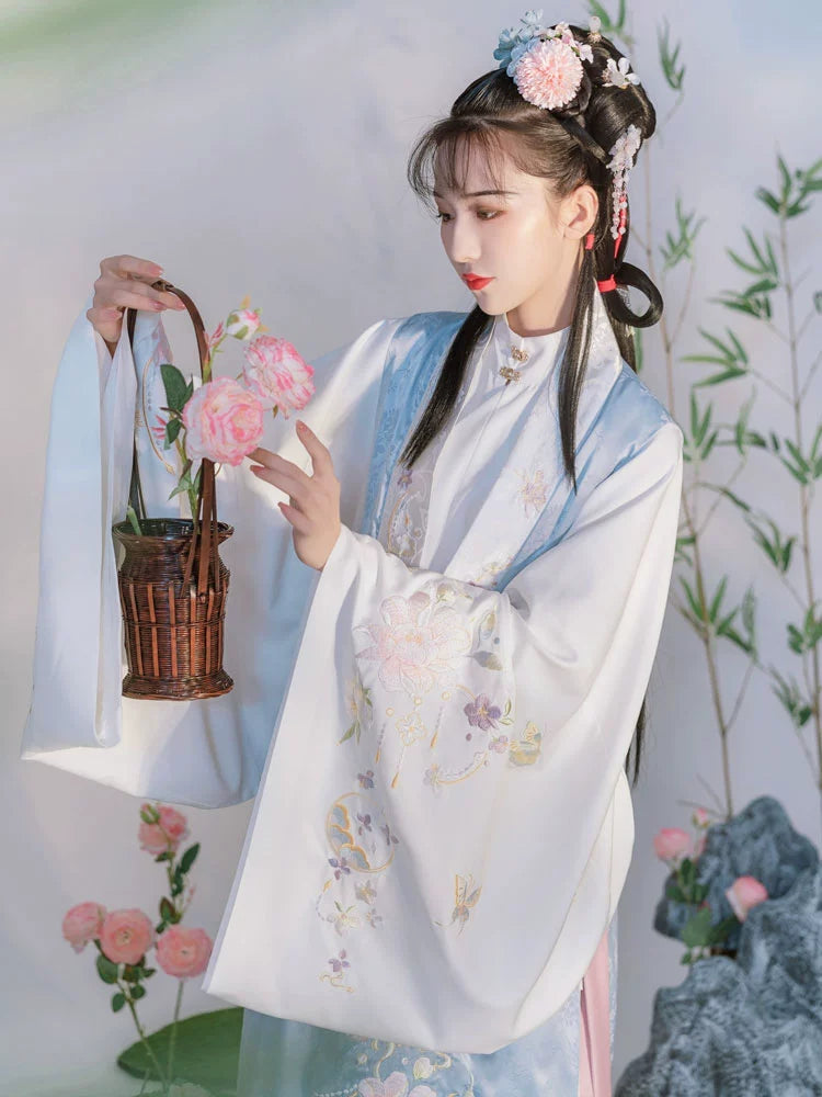 LOOKBOOK SERIES Ming Dynasty Pink Green Skirt Hanfu