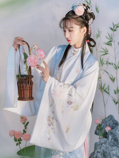 LOOKBOOK SERIES Ming Dynasty Pink Green Skirt Hanfu