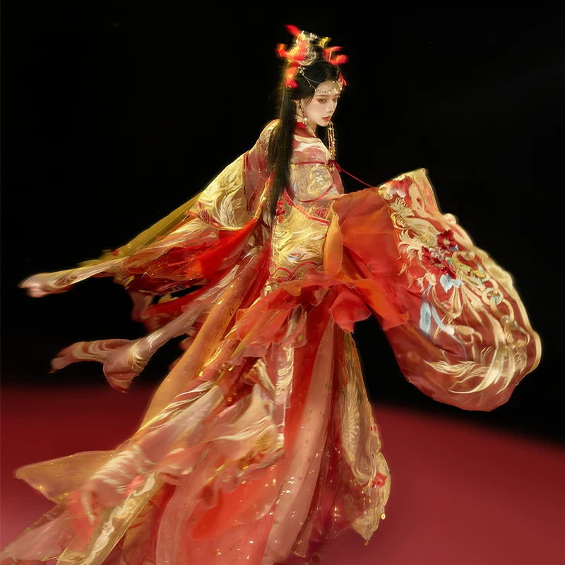 Ethereal Dreamscape Series Supreme Hanfu-Phoenix Leads Radiant Glory