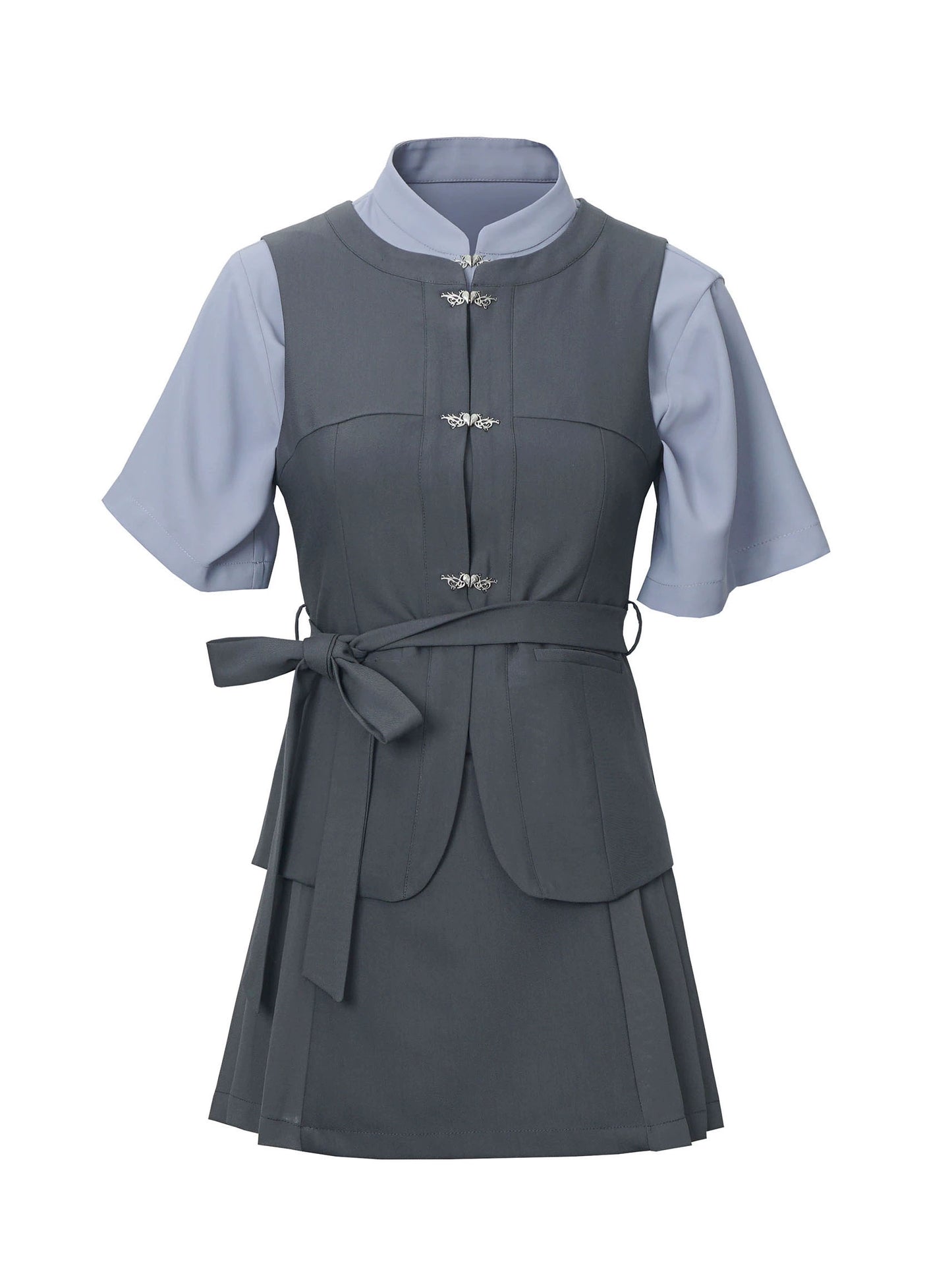 New Chinese Style Mix Slim Skirt Graduation Suit