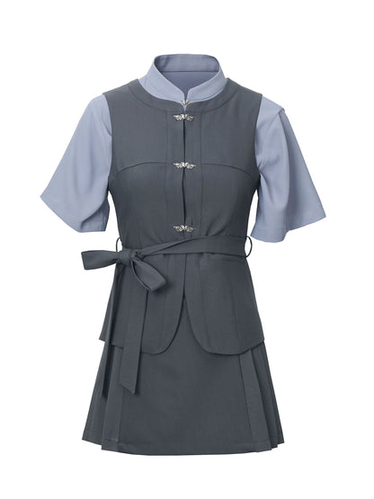 New Chinese Style Mix Slim Skirt Graduation Suit