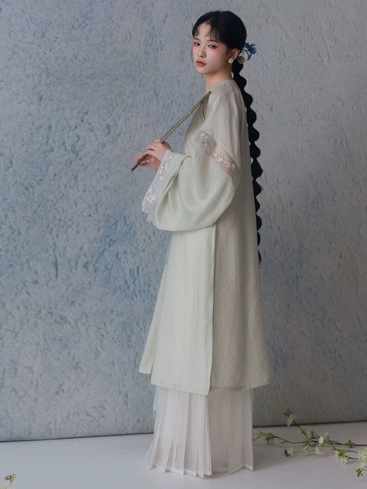 Shangyao Retreat Series White Green Ming Hanfu