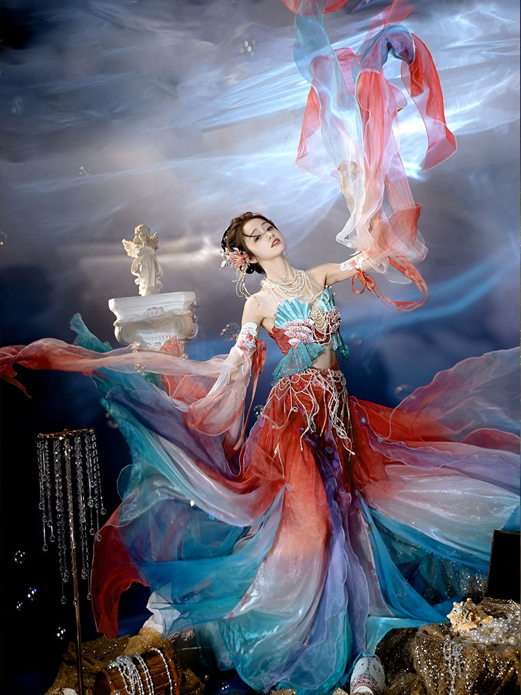 Exotic Series Iridescent Mermaid Princess Hanfu Dress