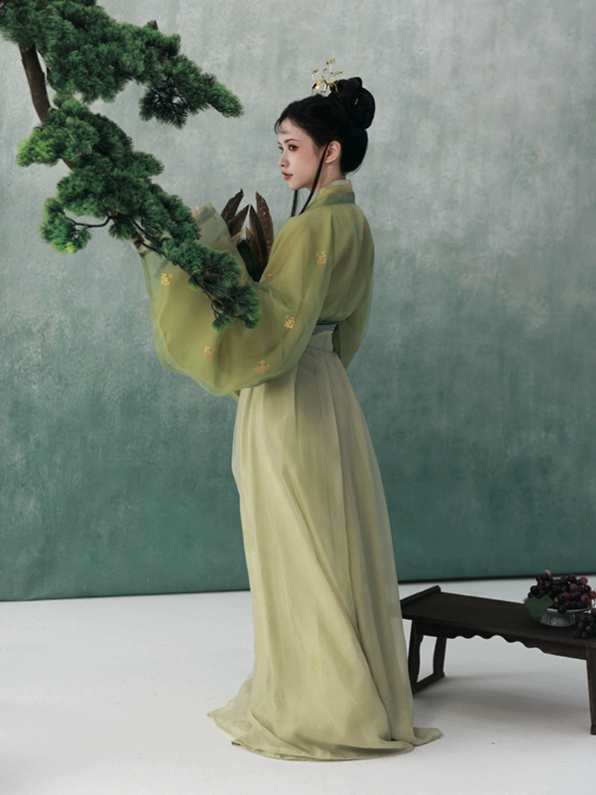 Shangyao Retreat Series Green Jin Hanfu