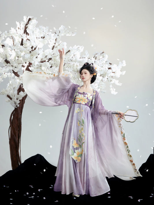 Hanfu Tang Dynasty Heavy embroidery Fairy-like long sleeve shirt