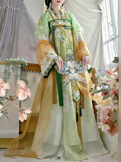 Lookbook Series 2025 Hanfu Spring Green Scenery Orange