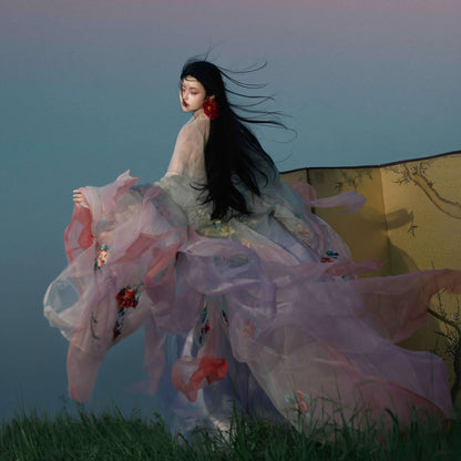 Haute Couture Series Woven Fabric Embroidered Hanfu Qing Huan Rosemanor