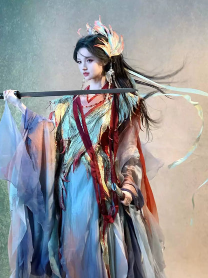 Oriental Aesthetics Series Sacred Fowl Qin Hanfu Dress