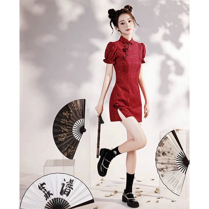 New Chinese Style Cheongsam Qipao Girlish Dressy Casual 2