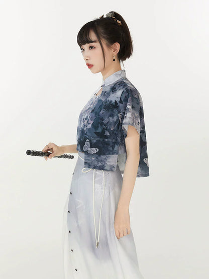 Huadie Tu : Floral Lepidoptera Scroll