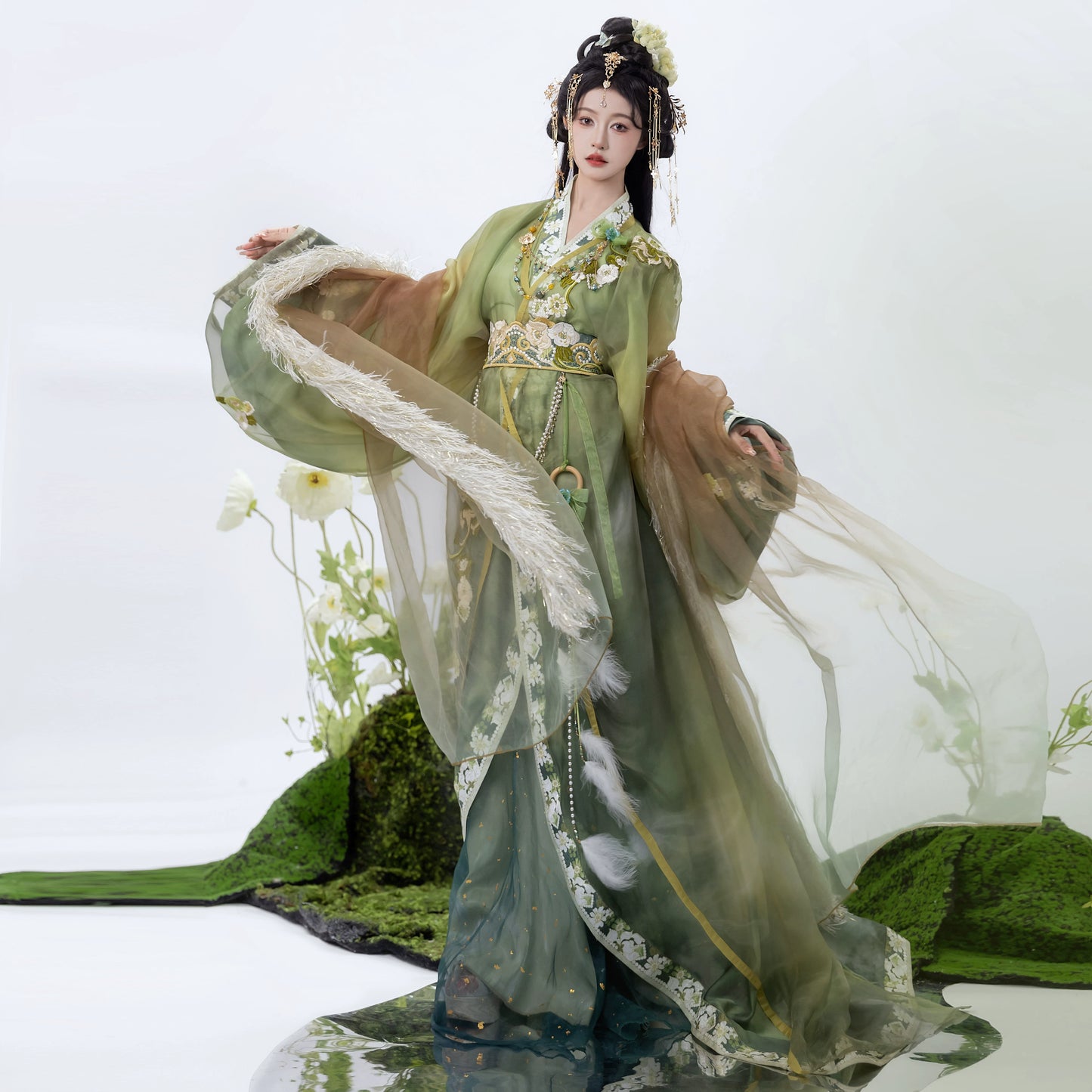 Celestial Silhouette Series Jade‑Dyed Ci Poem